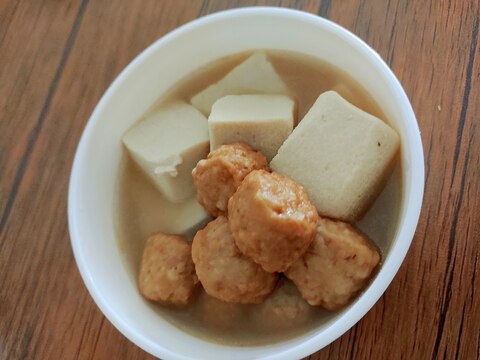 鶏団子と高野豆腐のあっさり煮